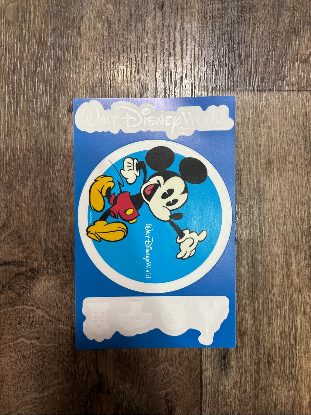 Disney Blue Mickey Mouse Sticker Sheet